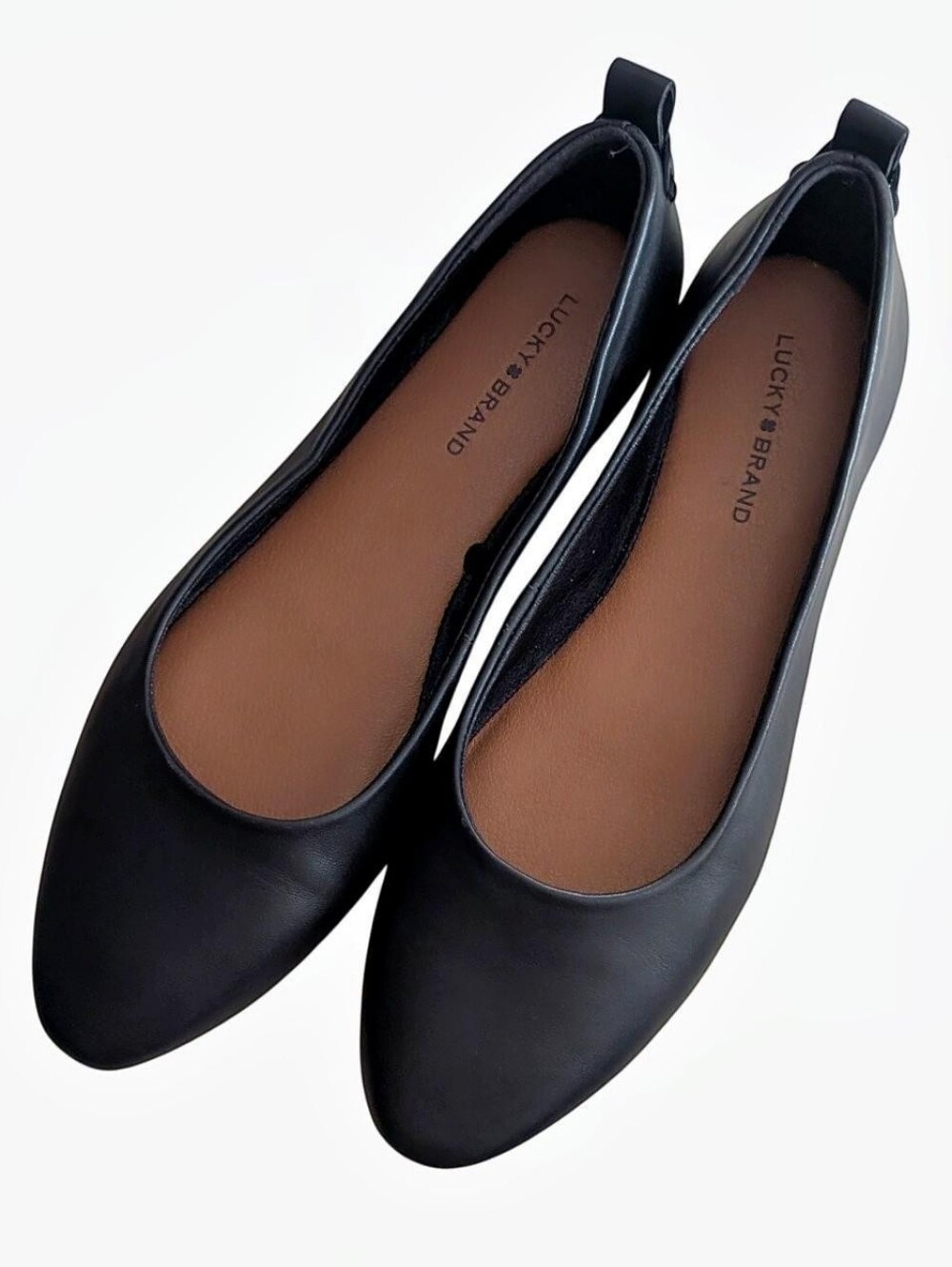 Lucky Brand Canison ballet flats Black leather upper Pointed toe Size 7.5